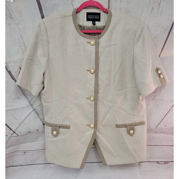 Executive Collection Size 18 Tan Button up Blazer - Picture 2 of 7